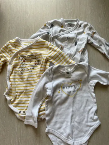 Lot de 3 bodies manches longues 6 mois