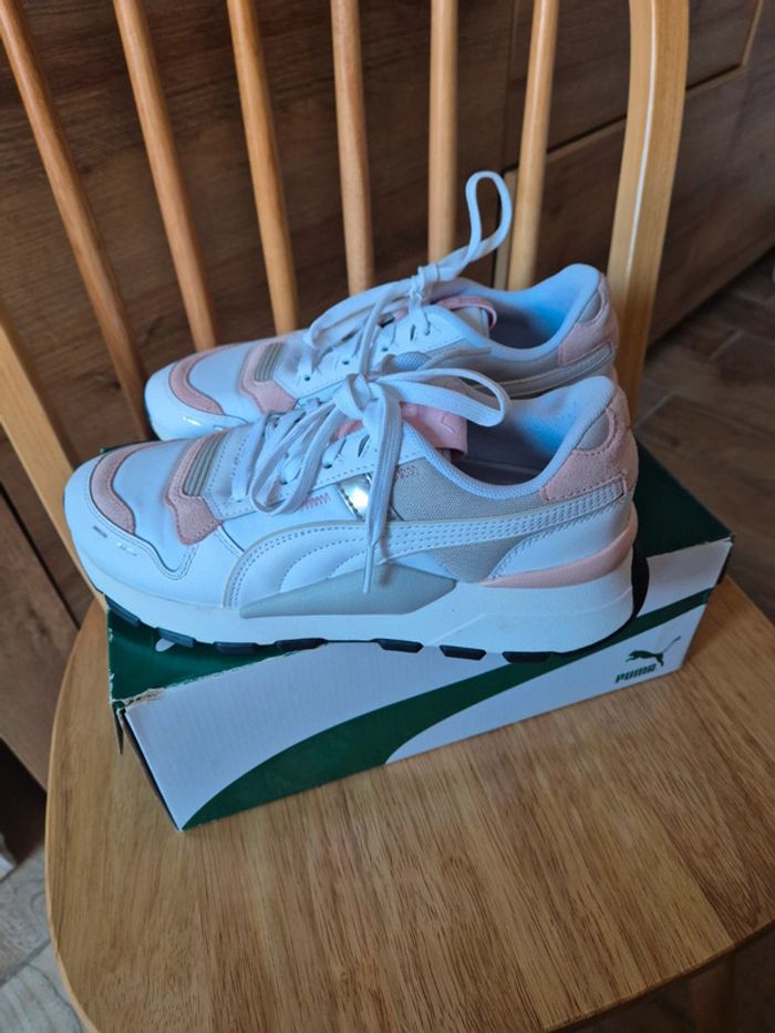 Baskets femme puma rose et blanche, pointure 38 - photo numéro 5