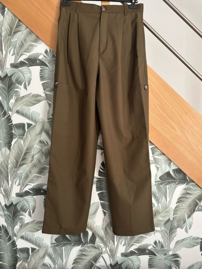 Pantalon cargo kaki Zara