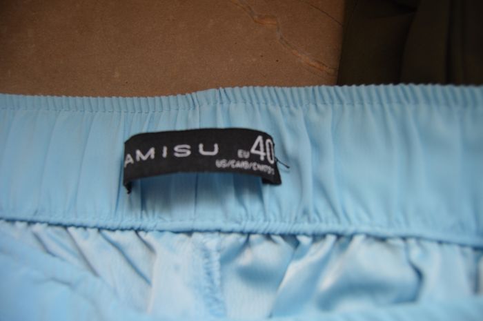 Pantalon large bleu ciel AMISU taille 40 (ajusté taille 38) - photo numéro 3