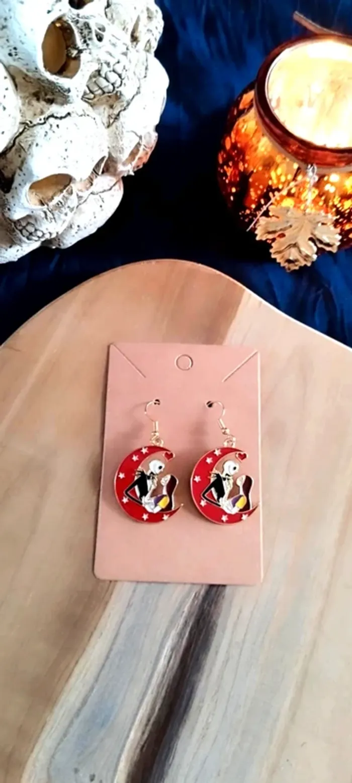 Boucle d'oreilles Jack et Sally