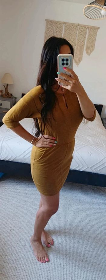 Robe moutarde M Sessùn manches 3/4