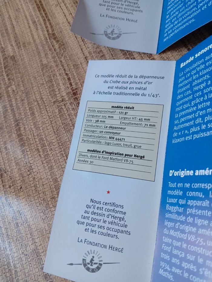 En voiture Tintin le crabe aux pinces d'or Hergé moulinsart 2003 - photo numéro 4