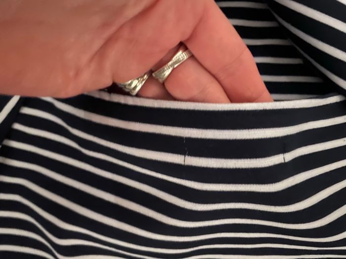Robe marine rayée bleu et blanche aveC noeux dans le dos Jennyfer taille M neuve - photo numéro 3