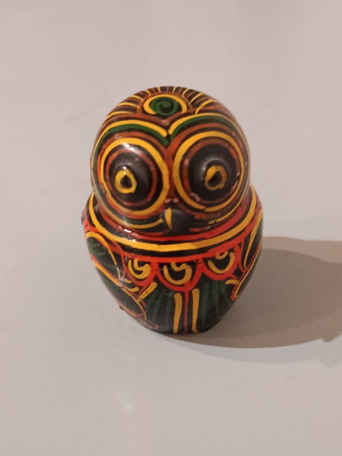 Boîte bois laqué chouette - photo numéro 2