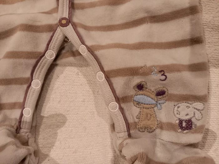 Pyjama dors-bien en velours Sergent Major 3mois - photo numéro 4