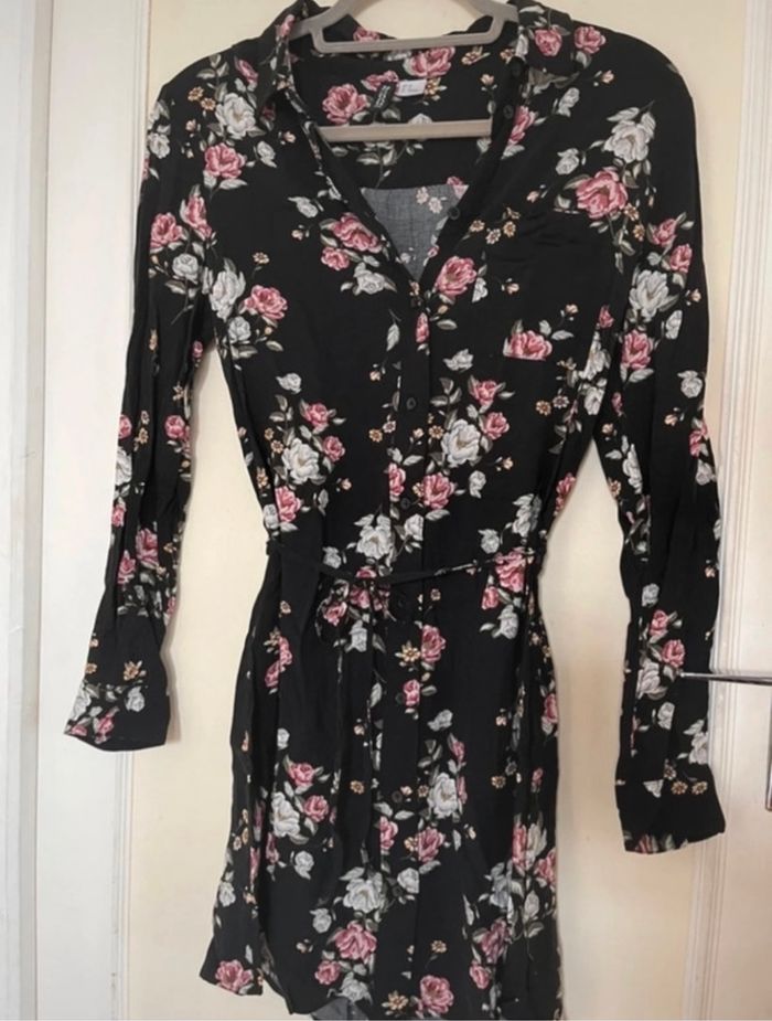 Robe chemise à fleur - photo numéro 5