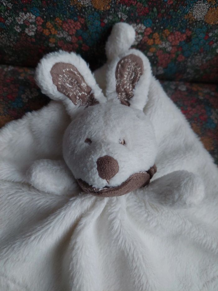Doudou carré lapin oreilles bandana Nicotoy - photo numéro 2