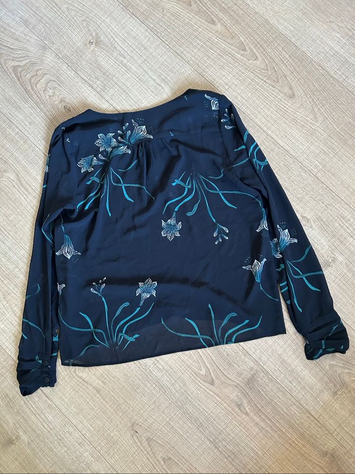 Blouse noire et imprimée à manches longues LPB Woman taille S TBE - photo numéro 8