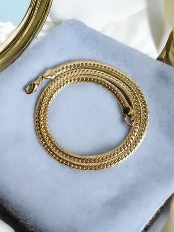 chaîne maille anglaise en plaqué or vintage