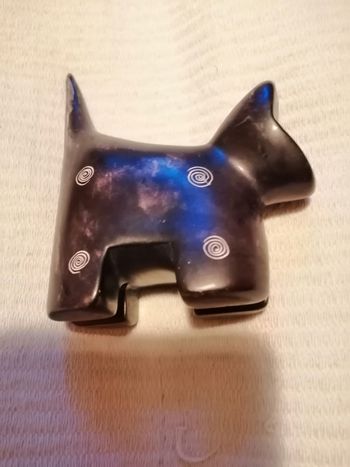 bibelot noir et blanc chat