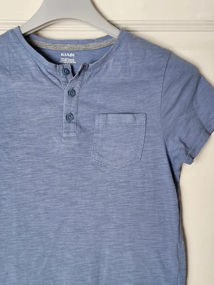 Lot de 2 t-shirt en coton biologique bleu lavande lilas - Kiabi - photo numéro 8