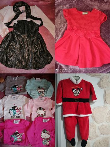 Lot vêtements filles 9-12 mois