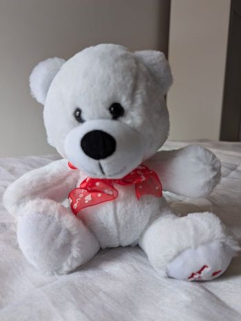 Peluche Ours blanc I ❤️ You