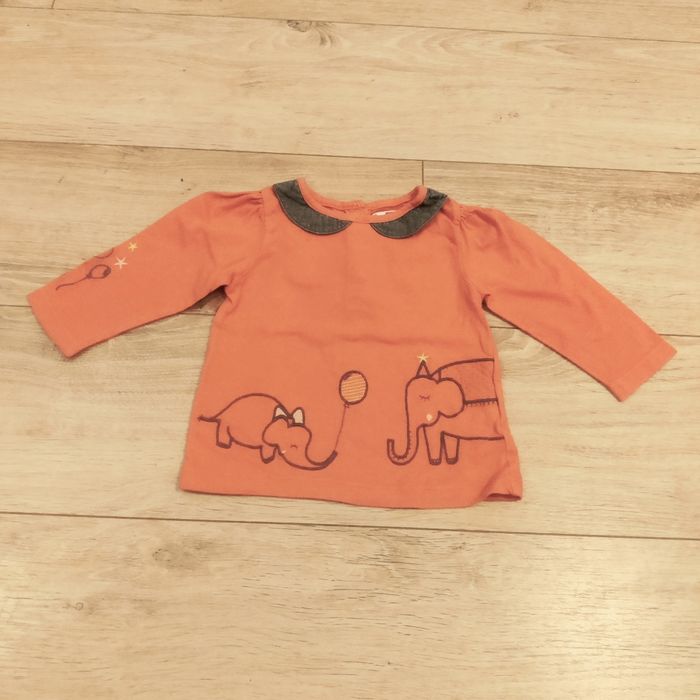 Lot de deux tee-shirts bébé fille à manches longues - photo numéro 2