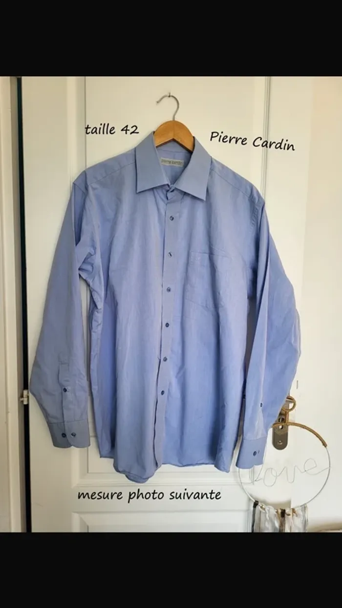Chemise manche longue Pierre Cardin taille 42