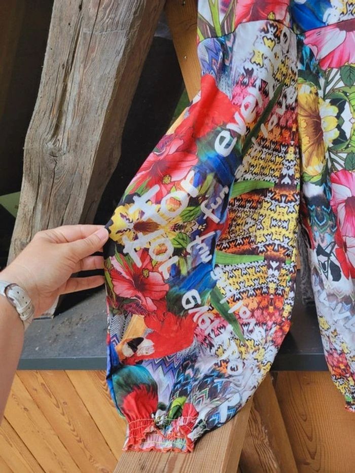 Magnifique combinaison d'été, légère style satin, Désigual,7/8 ans - photo numéro 6