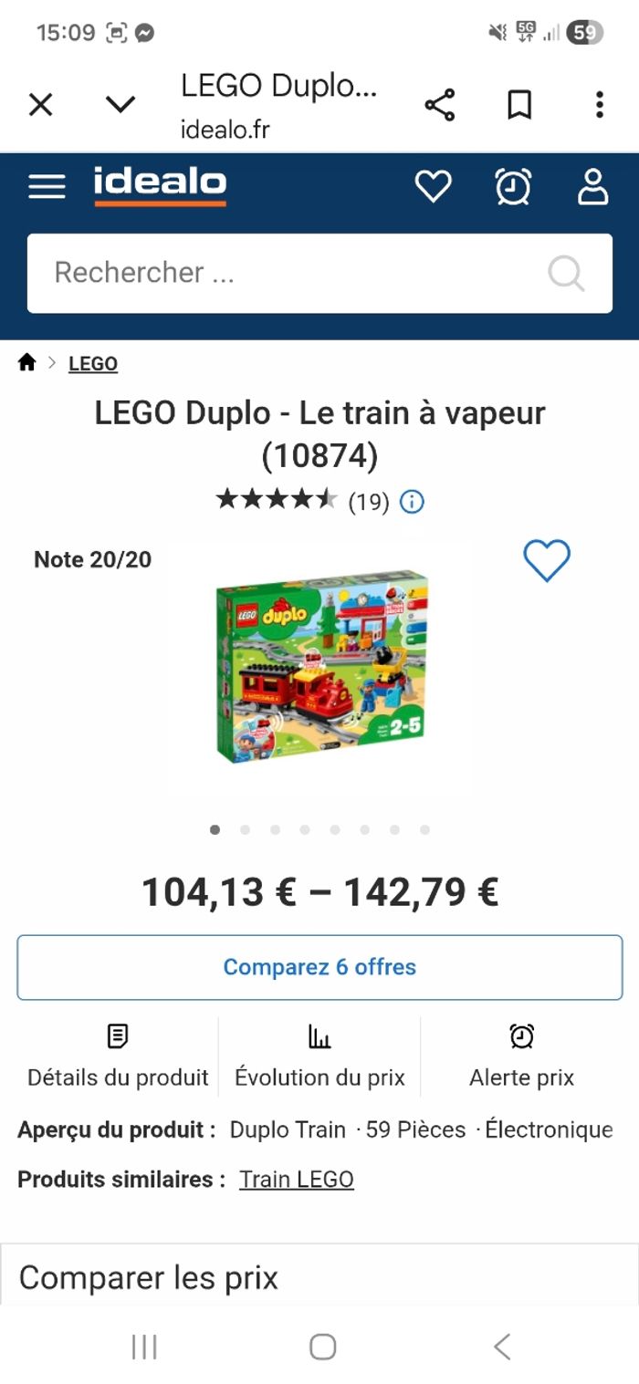 Lego 10874 Duplo - Le Train à Vapeur. - photo numéro 2
