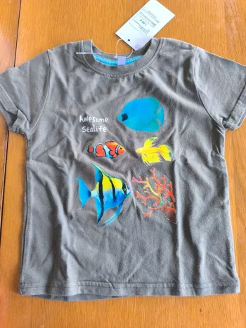 319064 tee-shirt MC kaki garçon 3 ans