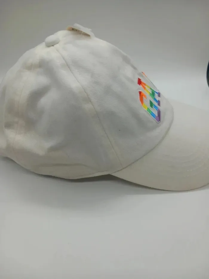 Casquette Vintage Gap Blanc cassé Broderie Arc-en-ciel - photo numéro 4