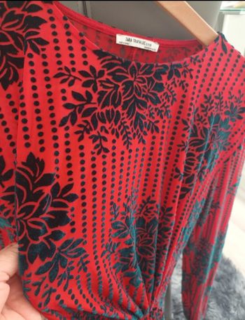 Belle Robe motifs daim rouge zara