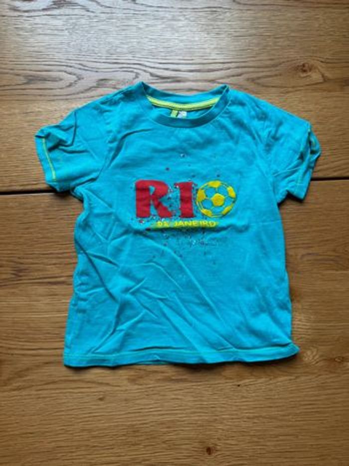 T-shirt garçon – Orchestra 👕 : 3 ans / 36 mois Rio de Janeiro / Football Couleur : bleu turquoise