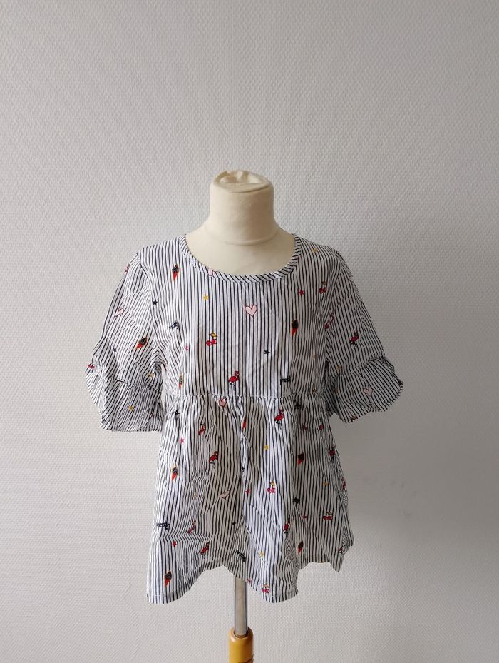 Blouse rayée gémo 10 ans
