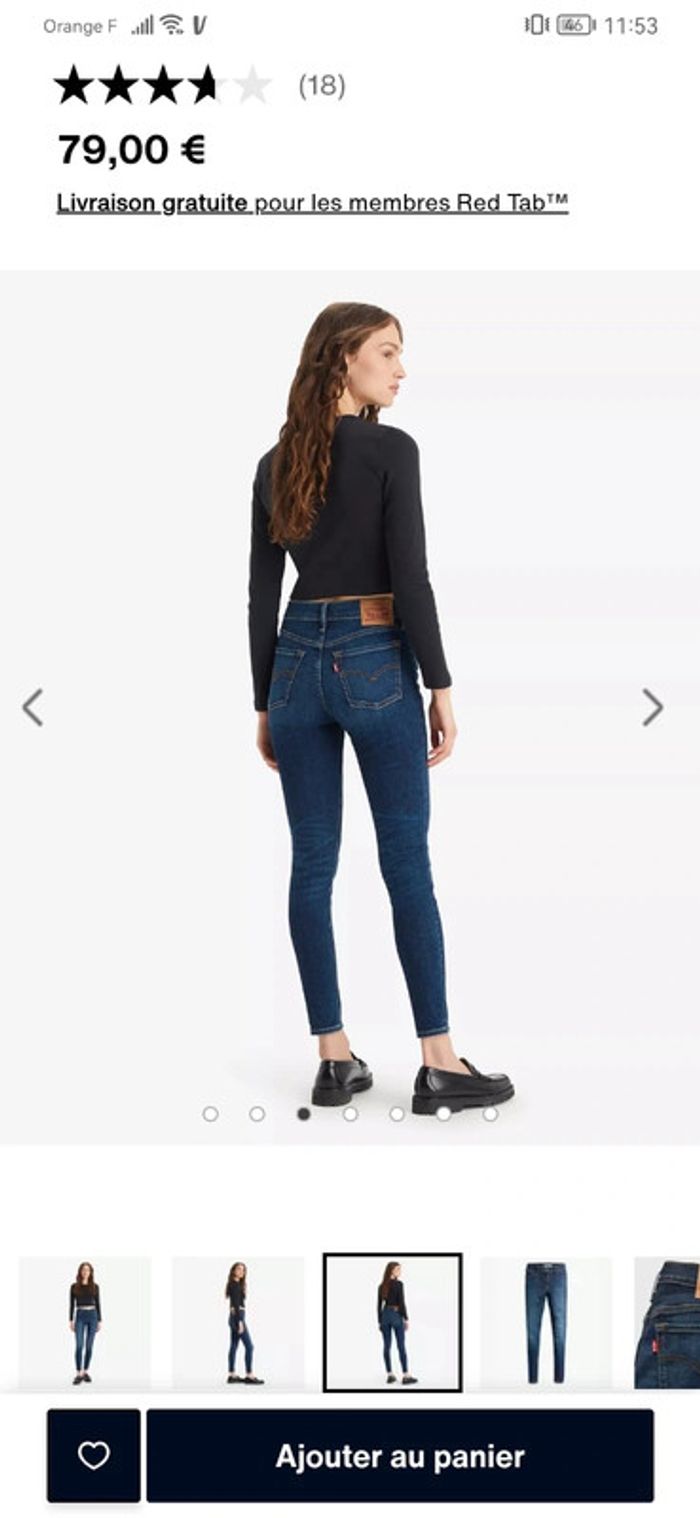 Jeans Levi's 710 Super Skinny W28/L30 - photo numéro 10