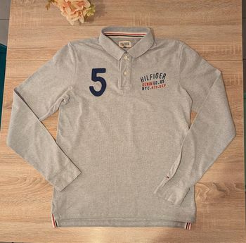 Polo manches longues Tommy Hilfiger Denim 👕 Gris - Taille L