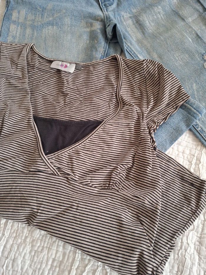 Lot taille 36 jean neuf et t-shirt - photo numéro 2