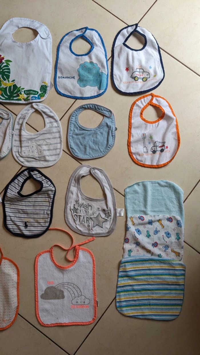 Lot de 17 bavoirs + 3 débarbouillettes - photo numéro 4