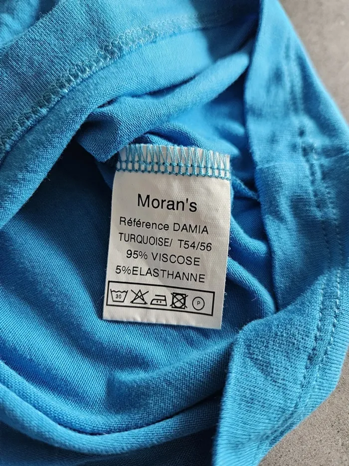 Tunique fluide débardeur femme grande taille - Taille 54/56 - Moran's - Turquoise - photo numéro 4