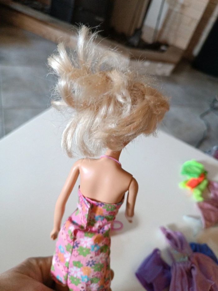 Poupée doll mattel barbie mannequin 2010 blonde hair blond jupe longue purple violet robe sac - photo numéro 14