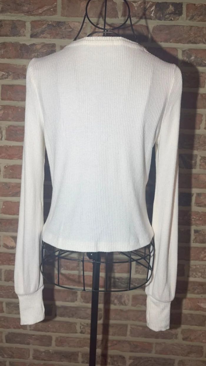 Haut a longues manches bouffantes blanc Stradivarius Taille S / 36 - photo numéro 11