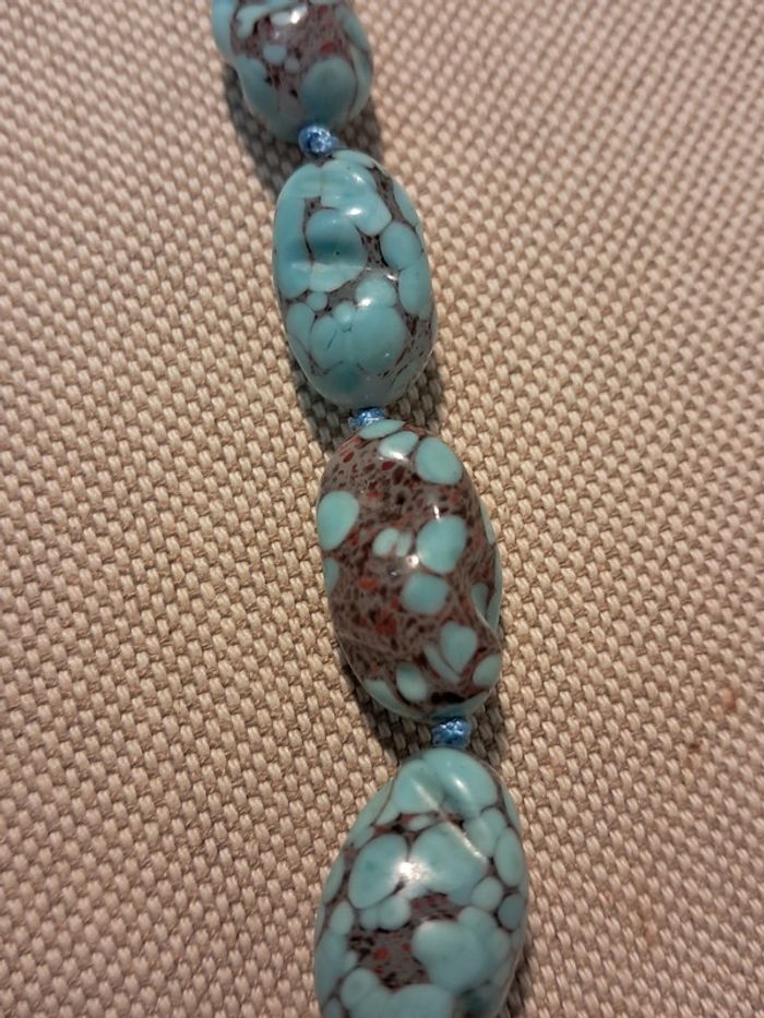 Splendide collier de perles turquoises - photo numéro 4