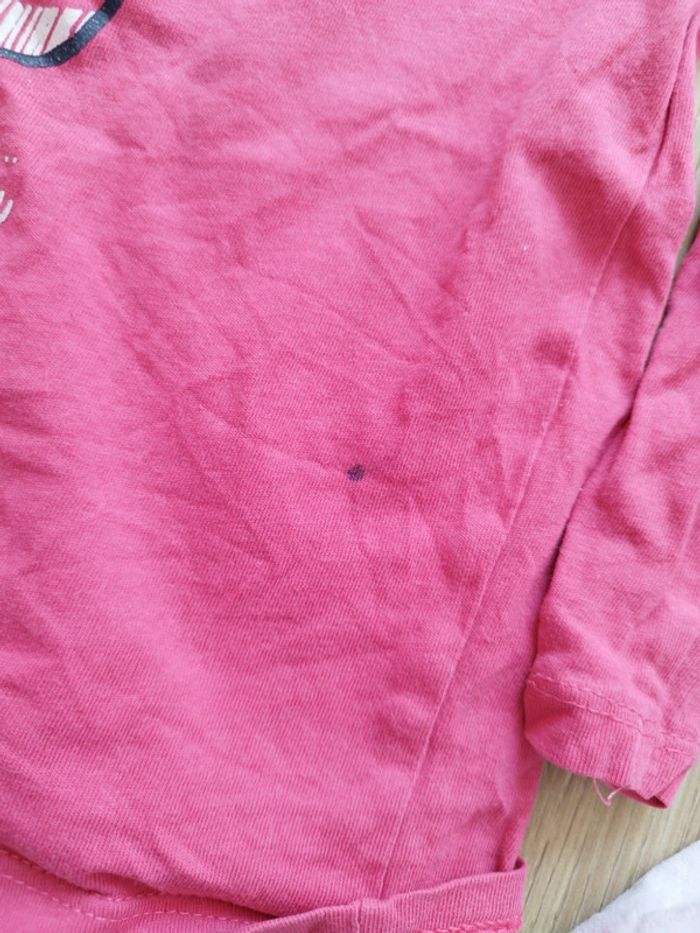 Lot de trois t-shirt manches longues fille 4 ans rose - photo numéro 5
