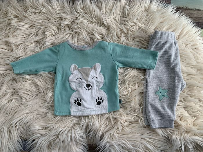 Pyjama turquoise et gris - photo numéro 2