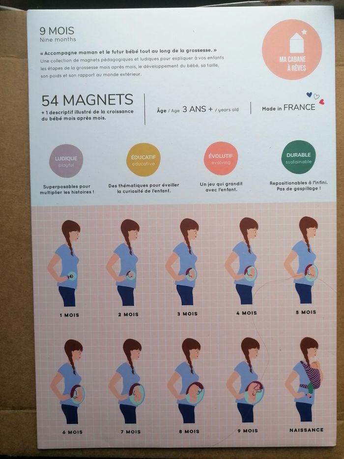 Jeu magnétique 9 mois ma cabane à rêves neuf