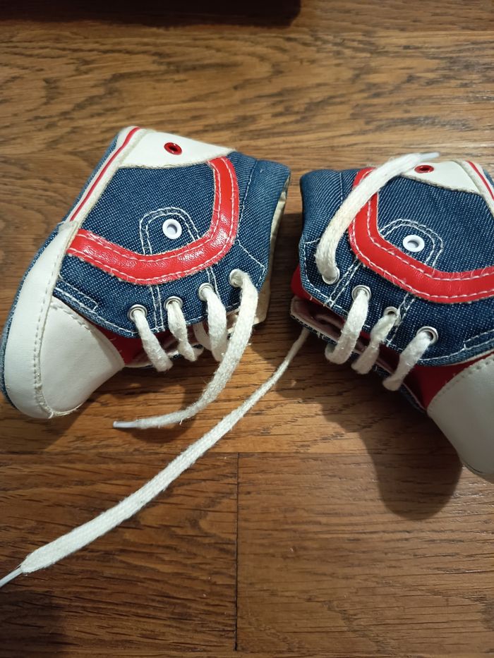 Ensemble chemise gilet sans manches et pantalon velours et chaussures 9 mois - photo numéro 5