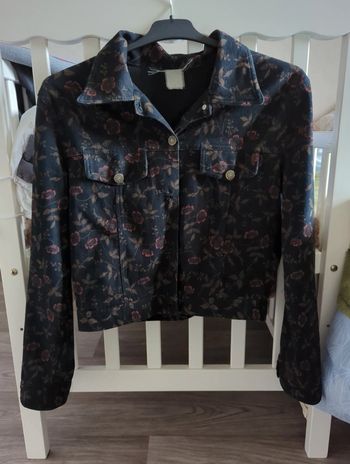 Veste femme noir à motif