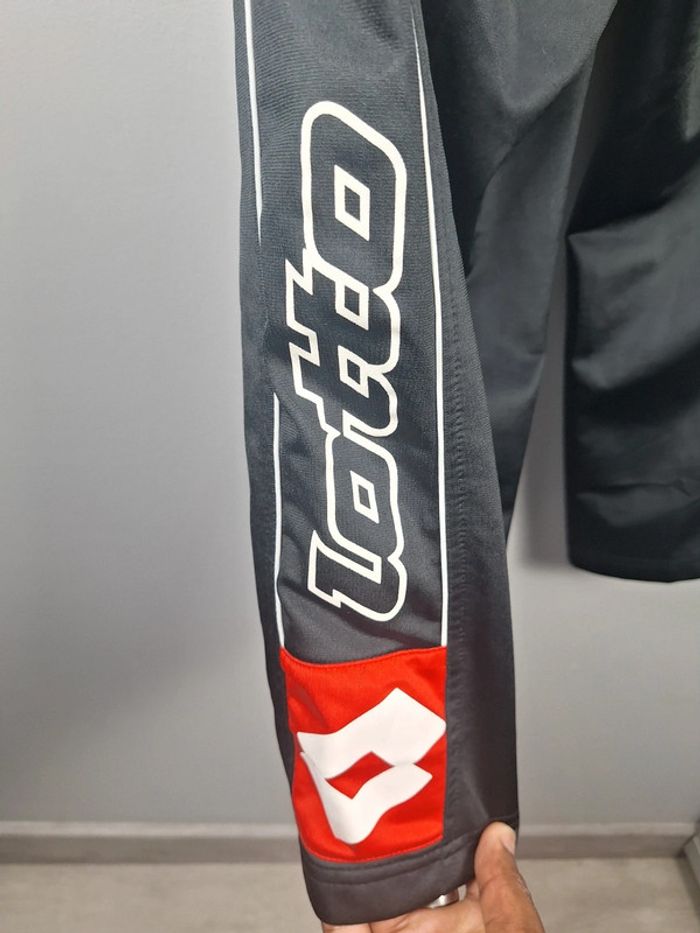 jogging / pantacourt lotto homme noir et rouge taille M brodé (493) - photo numéro 5