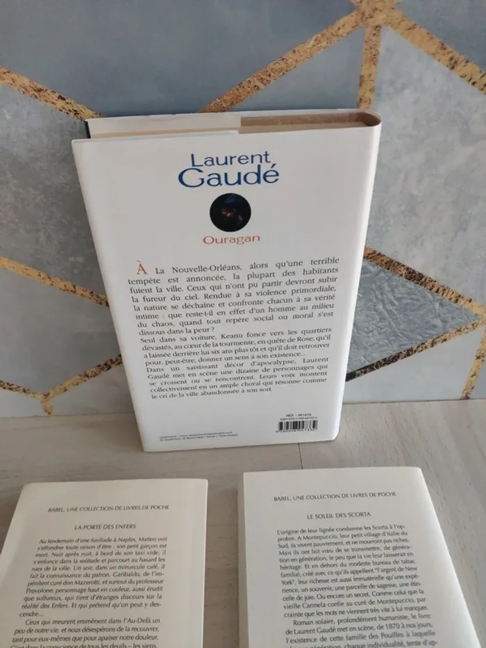 Lot 3 livres Laurent Gaudé soleil des Scorta porte des enfers ouragan - photo numéro 4