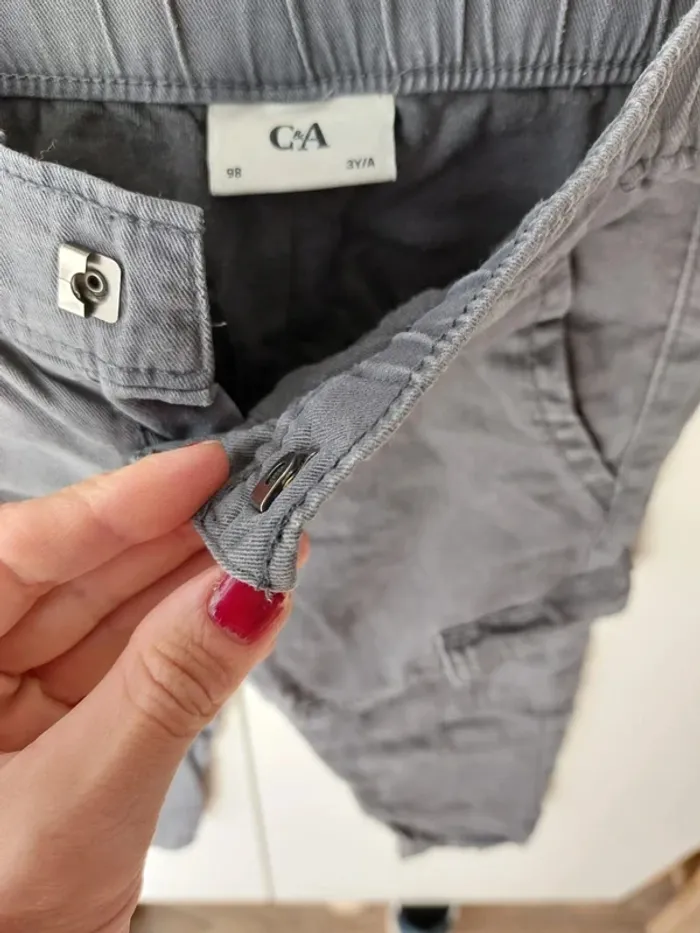 Pantalon cargo gris C&A 3 ans - photo numéro 3