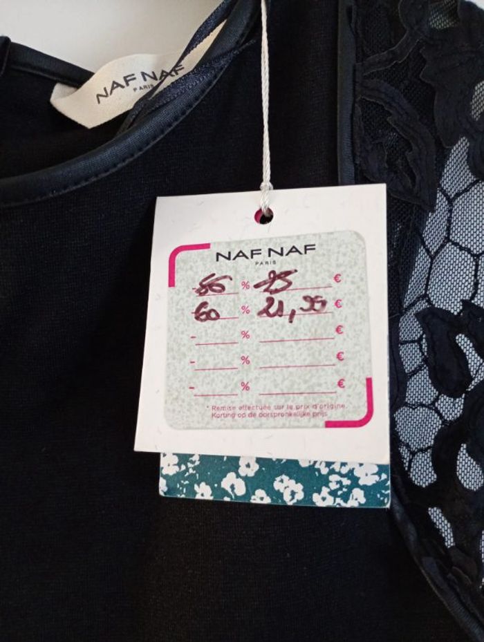 Robe noire Naf Naf dentelle aux épaules - photo numéro 5