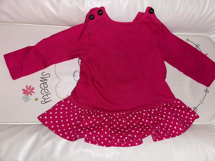 Maillot longue manche rose à pois blanc - photo numéro 4