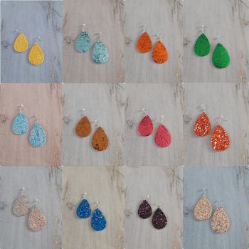 Lot 12 paires boucles d'oreilles à paillettes