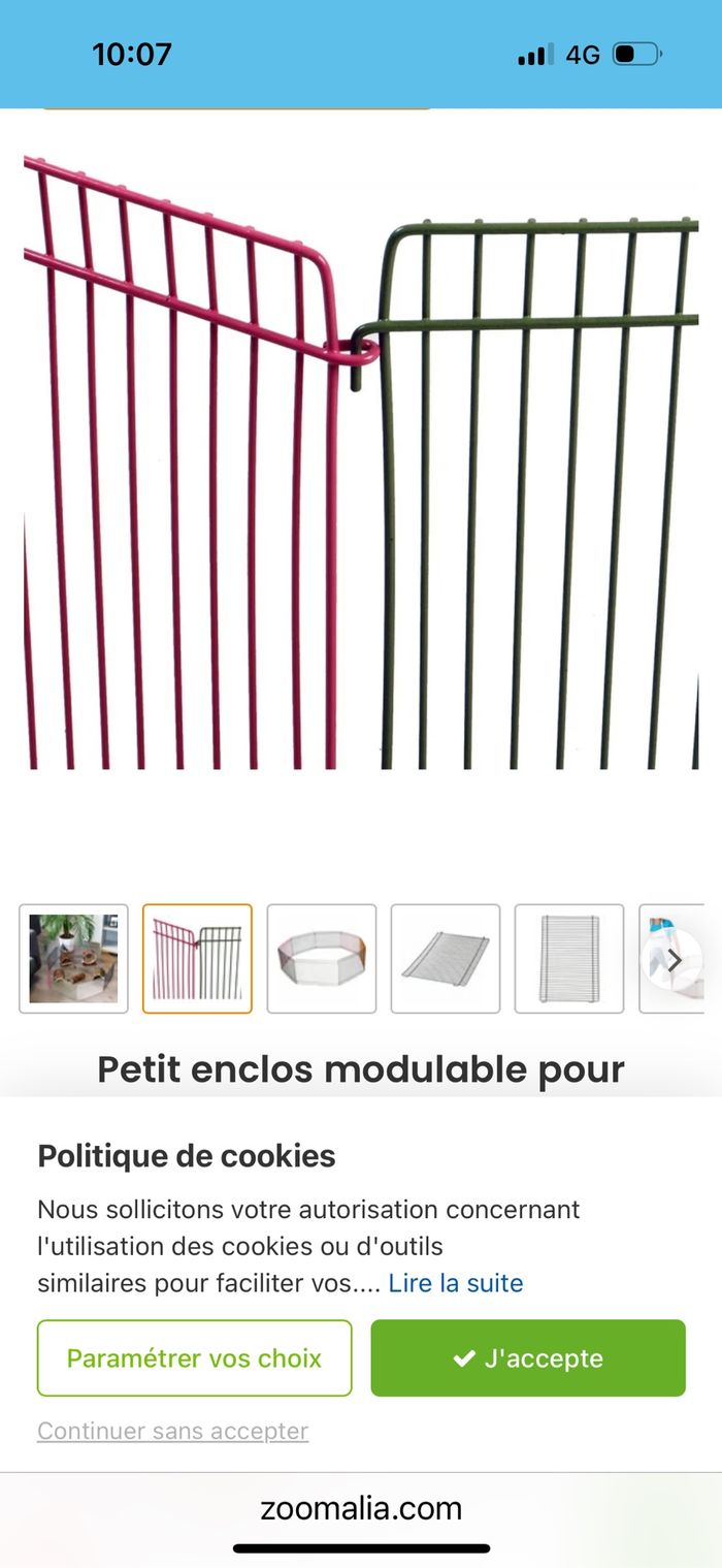 Petit enclos modulable pour petit rongeurs Zolia TEX - photo numéro 5