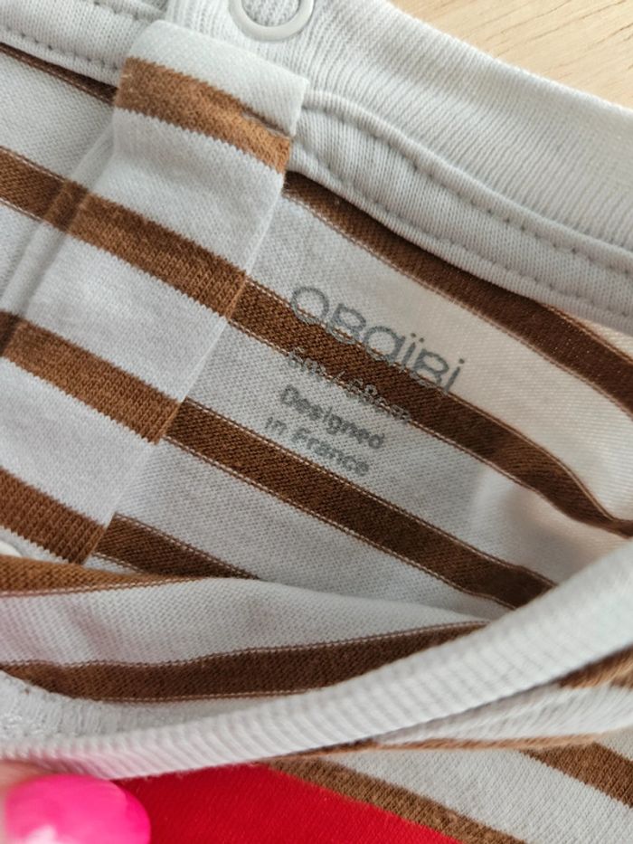 Lot de 3 t shirt manches longues 6/9 mois - photo numéro 3