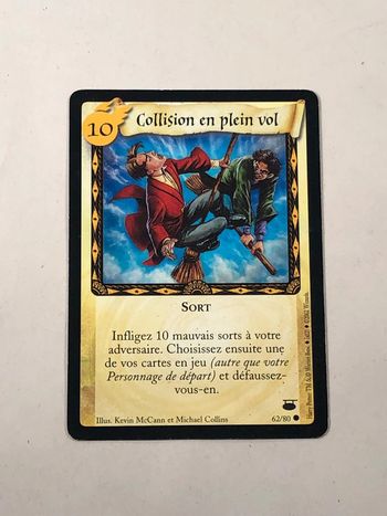 Collision en plein vol carte harry potter