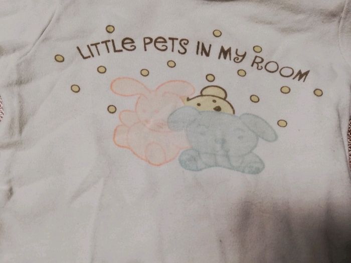 Tee shirt crème chiots 3 mois - photo numéro 2